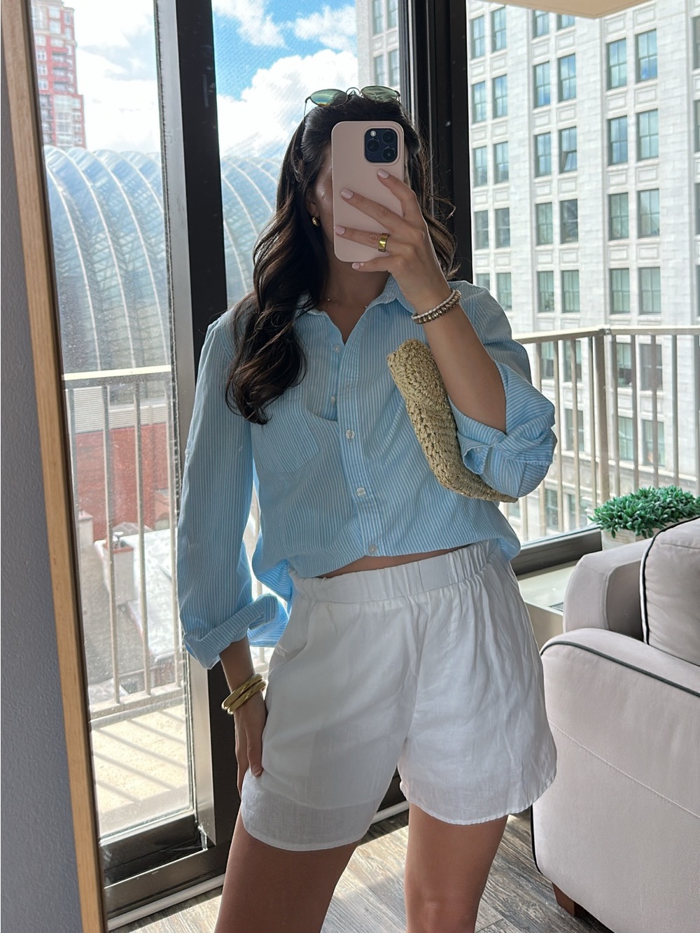 Dissh 100% linen shorts size 2